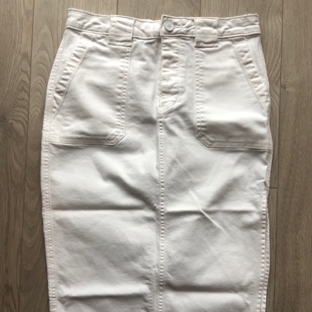 Sam Edelman Meribelle Denim Distressed Midi Skirt